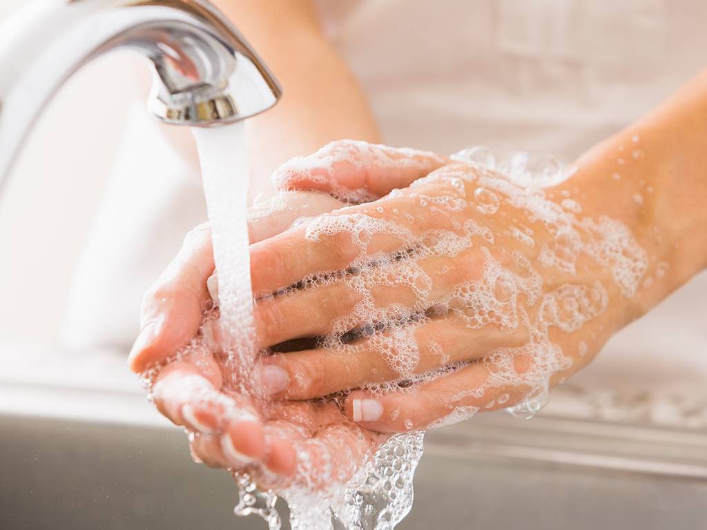 Washing hands